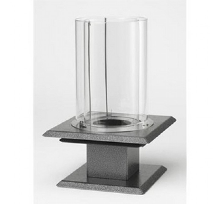 Outdoor Greatroom Company Optional 2nd (Outer) Glass Cylinder & Clips for all Swirl Fire Table Top Fire Pits - Angle