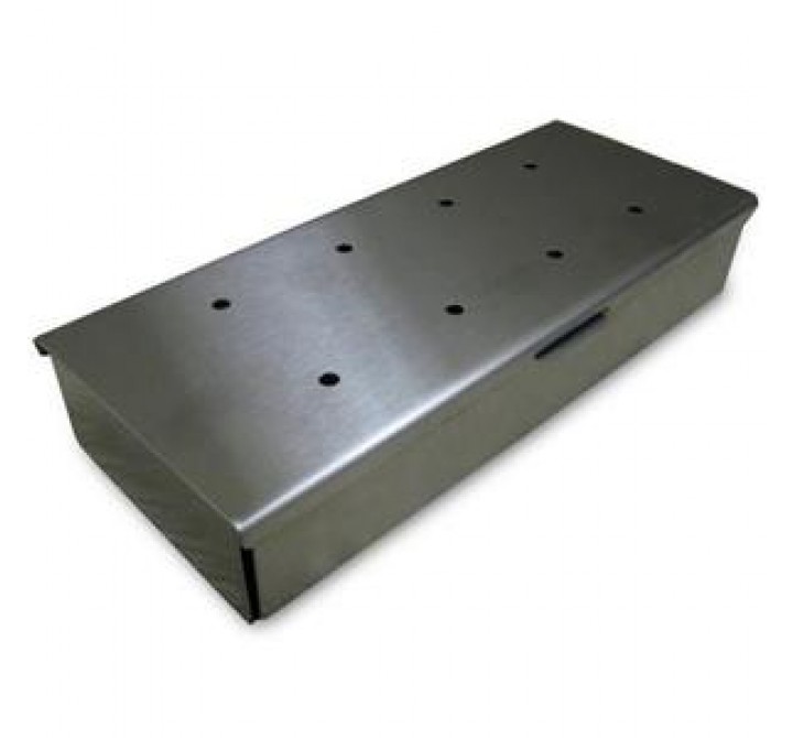 Outdoor Greatroom Company Stainless Steel WoodChip Smoker Box - Front Side Angle