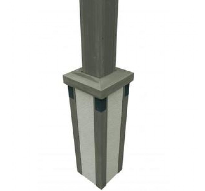 Outdoor Greatroom Company Grey Stucco Base - Set of Two - Angle