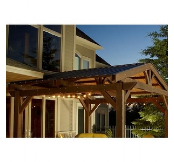 Outdoor Greatroom Company Metal Roof for Lodge II Pergola - Lifestyle