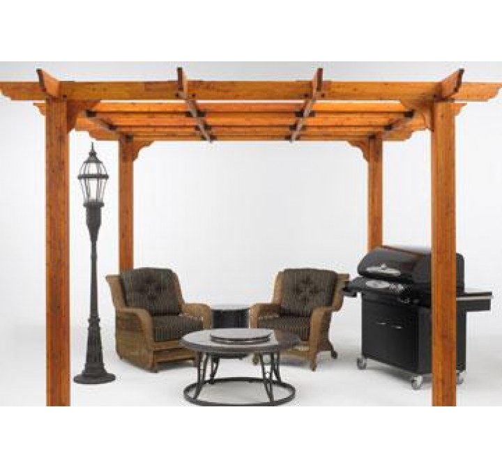 Outdoor Greatroom Company Sierra 10 Pergola - Redwood - Lifestyle