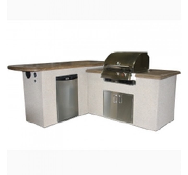 Outdoor Greatroom Company St. Anthony "L" Shaped Outdoor Kitchen - Lifestyle