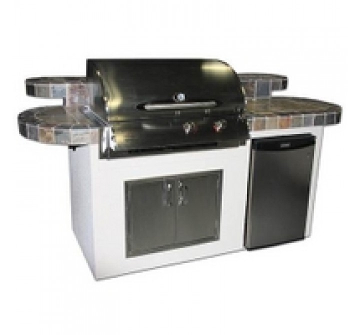 Outdoor Greatroom Company St. Martin Outdoor Kitchen - Front Side Angle