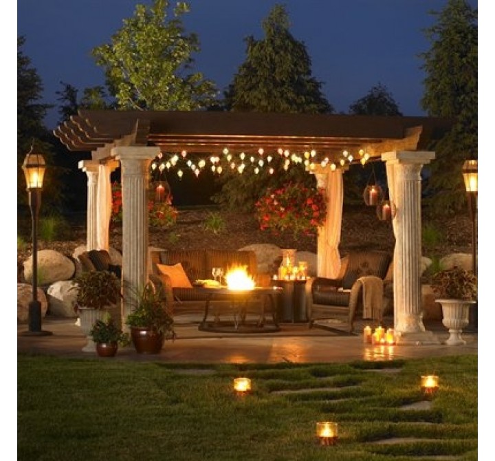 Outdoor Greatroom Company Tuscany II Pergola - Lifestyle