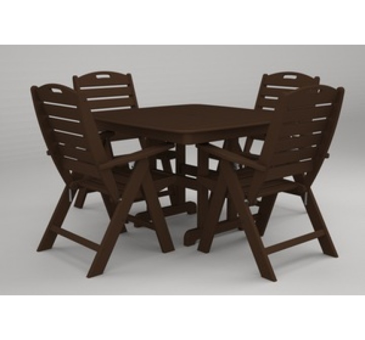 Poly-Wood Nautical 5-Pc. Dining Set in Mahogany
