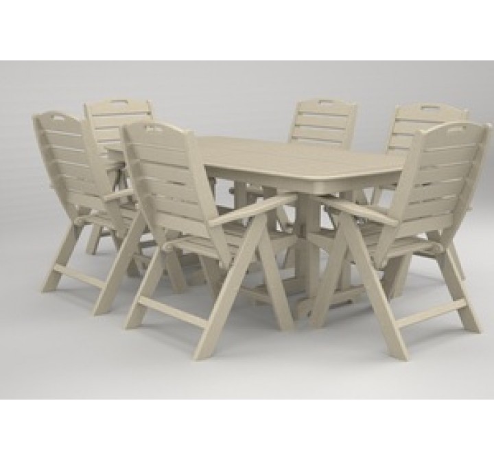 Poly-Wood Nautical 7-Pc. Dining Set in Sand