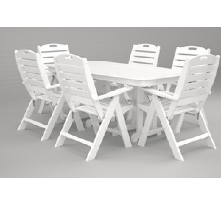 Poly-Wood Nautical 7-Pc. Dining Set in White