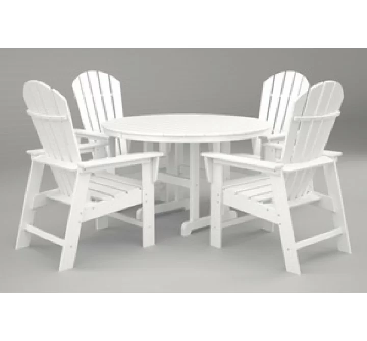 Poly-Wood South Beach 5-Pc. Dining Set in White