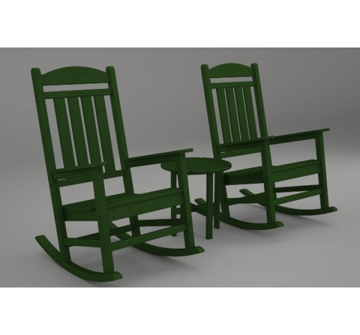 Poly-Wood Presidential 3-Pc. Rocker Set in Green
