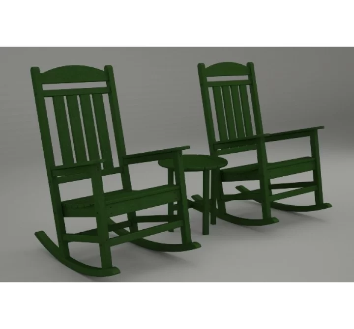 Poly-Wood Presidential 3-Pc. Rocker Set in Green