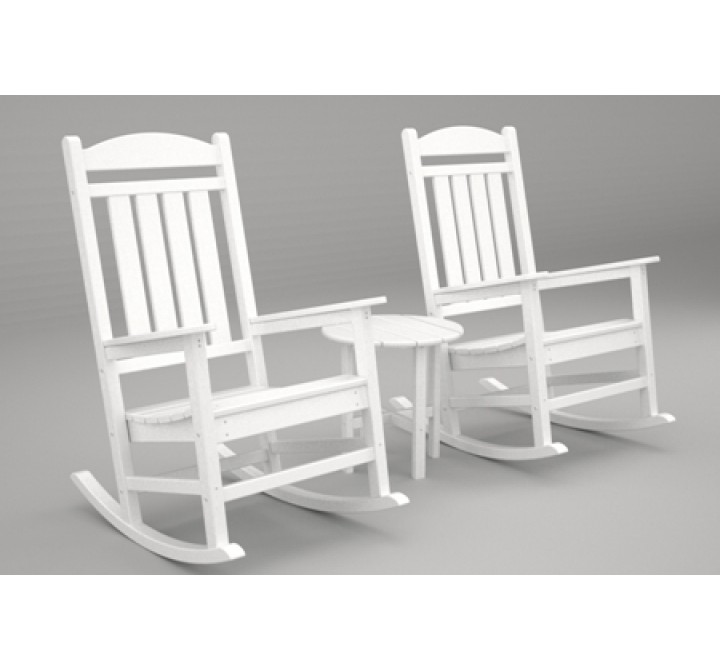 Poly-Wood Presidential 3-Pc. Rocker Set in White