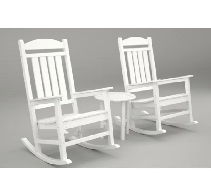 Poly-Wood Presidential 3-Pc. Rocker Set in White