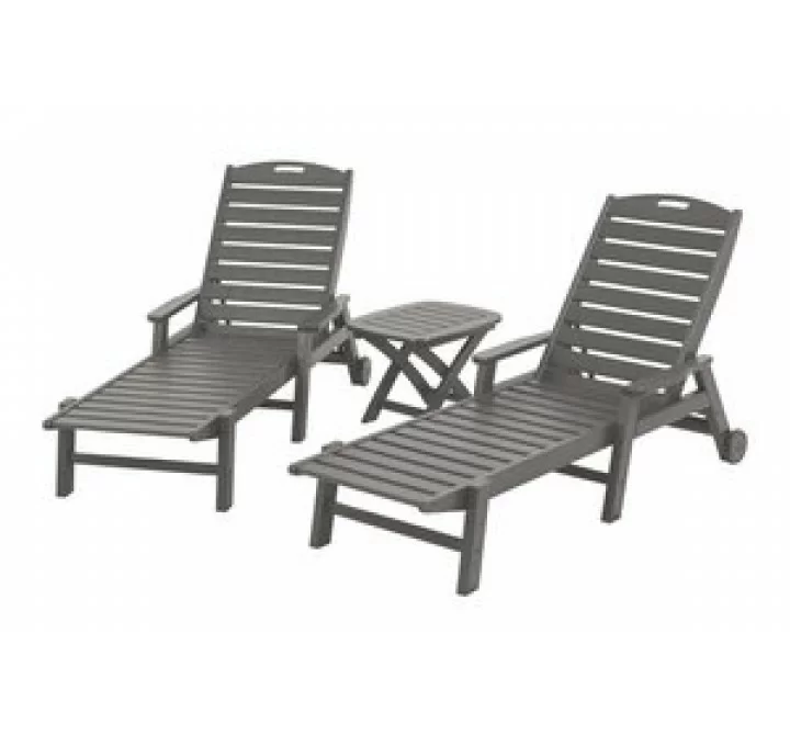 POLYWOOD¨ Nautical 3-Piece Chaise Set