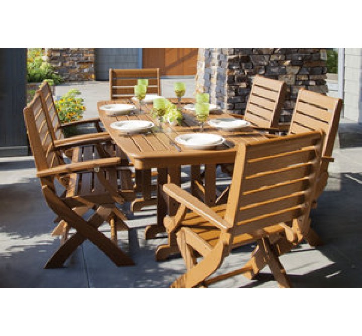 POLYWOOD Signature 7-Piece Dining Set - Lifestyle 