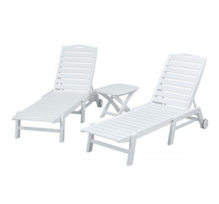 POLYWOOD¨ Nautical 3-Piece Chaise Set