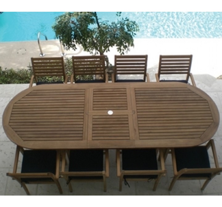 Royal Teak 96/120" Family Expansion Table - Oval