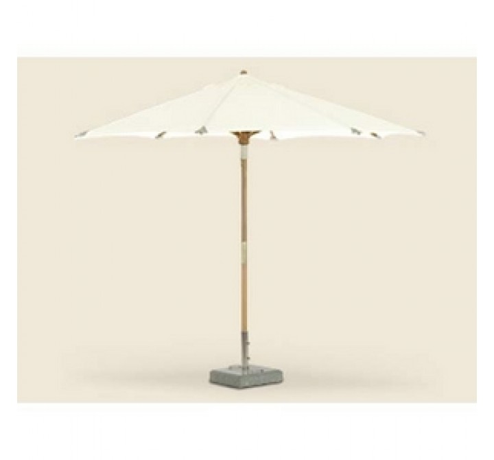 Royal Teak 10' Deluxe Umbrella - White