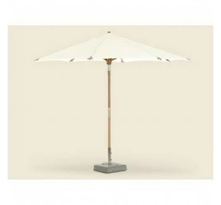 Royal Teak 10' Deluxe Umbrella - White