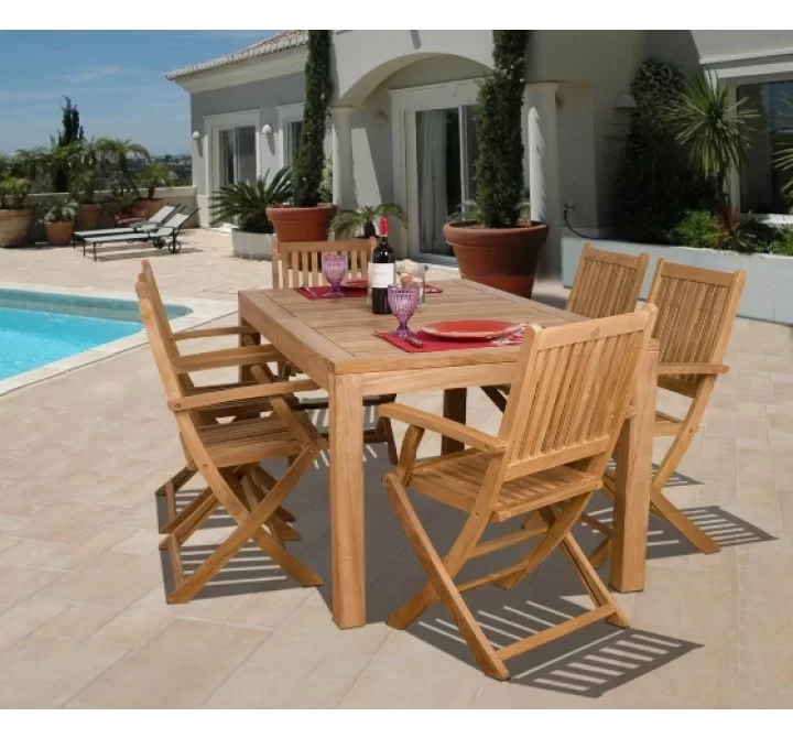 International Home Miami Amazonia Teak Budapest 7-pc Teak Dining Set