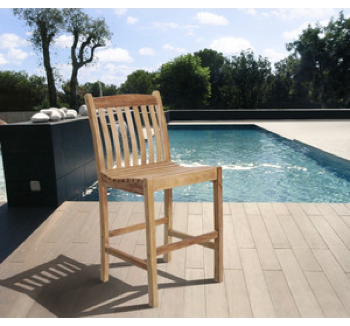 International Home Miami Amazonia Teak Eden 2 pc Teak Barstools