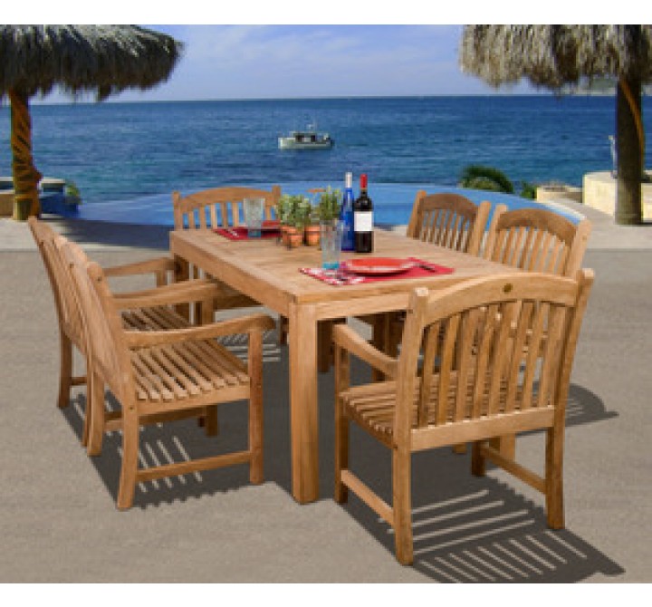 International Home Miami Amazonia Teak Oslo 7-pc Teak Dining Set