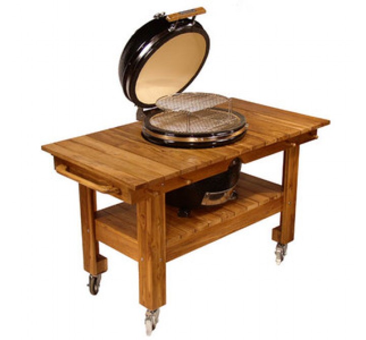 Fireside America Teak Cart with Wood Top