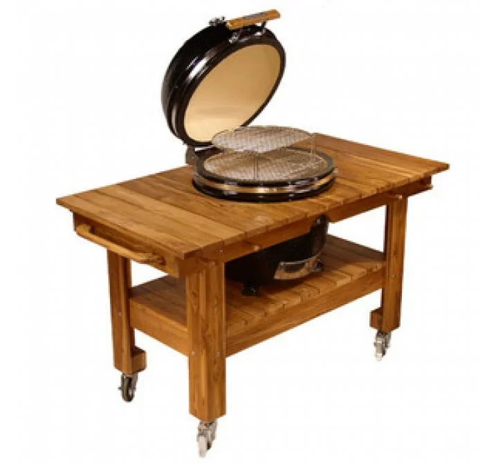 Fireside America Teak Cart with Wood Top