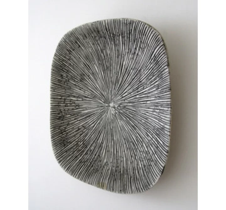 Screen Gems Sandstone Ribbed Concave Square Wall Decor - Set of 2