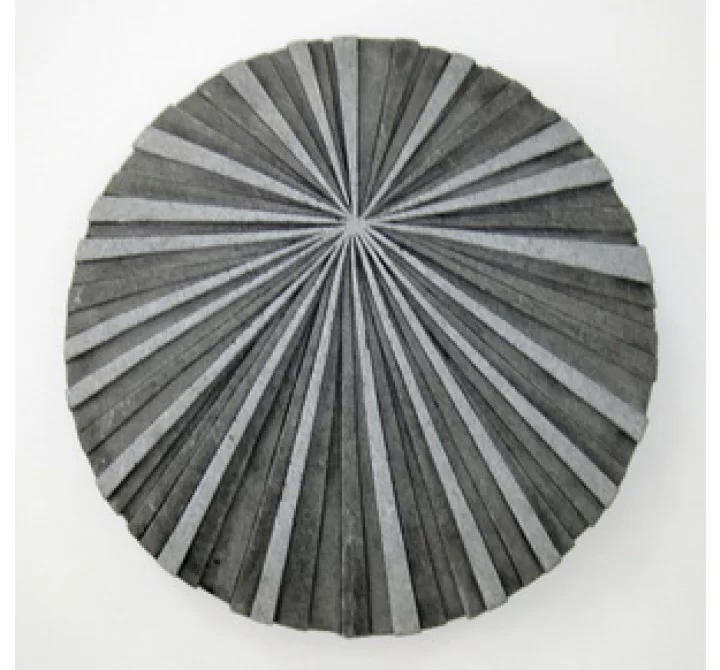 Screen Gems Sandstone Fine Polished Round Wall Decor with Stardust Ribbed Finish - Set of 2