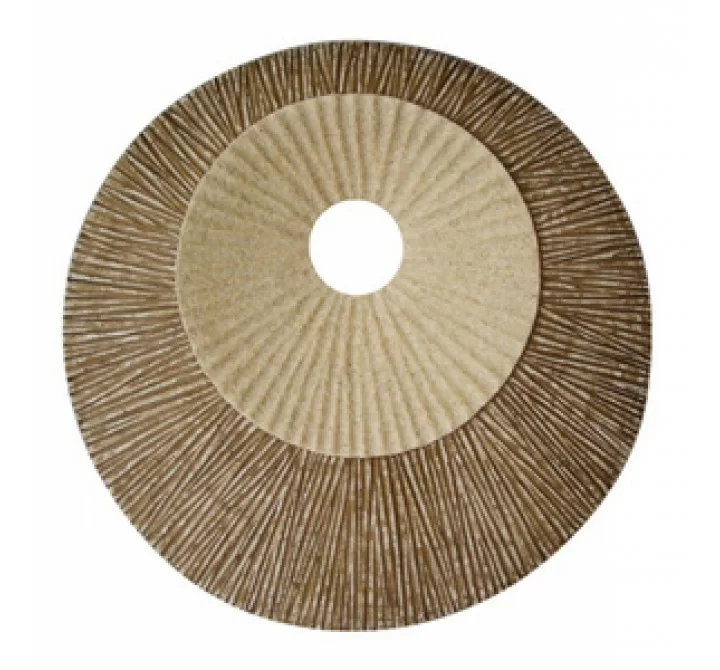 Screen Gems Sandstone Round Double Layer Ribbed Wall Plaque Set of 2
