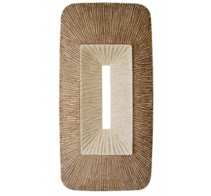 Screen Gems Sandstone Rectangular Double layer Ribbed Wall Plaque - Set of 2