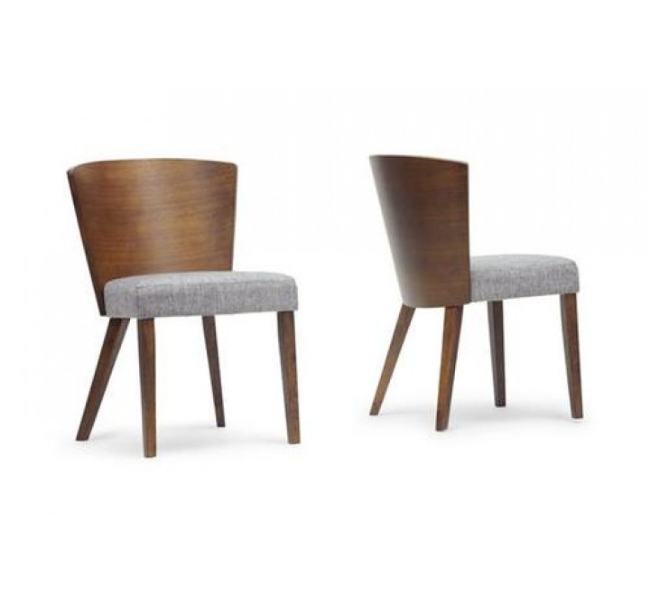 Baxton Studio Sparrow Brown Wood Modern Dining Chair - Set of 2
