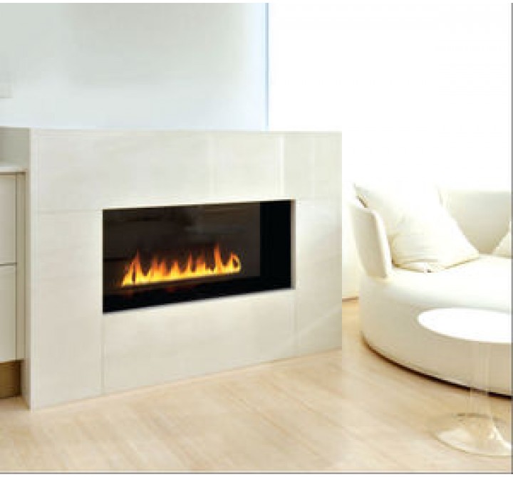 Woodbridge Fireplace - Fire Ribbon Direct Vent 3 ft  WIth Mandatory Safety Screen 