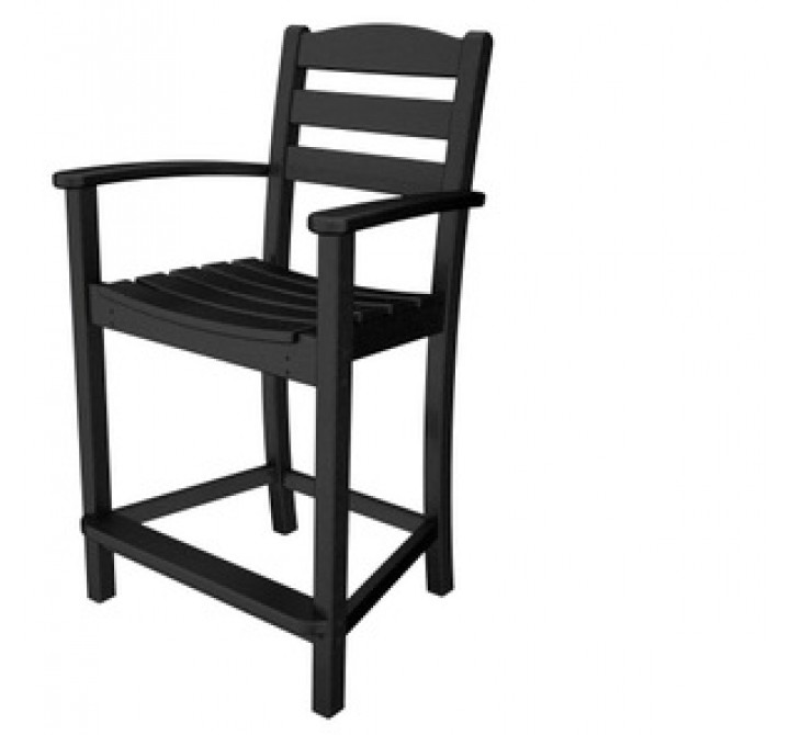 POLYWOOD¨ La Casa Counter Arm Chair with Sunbrella® Seat Cushion Included