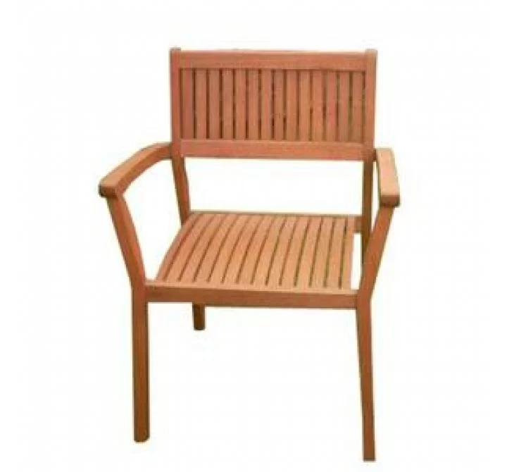 Vifah Modern Patio Stacking Dining Chairs - Set of 4