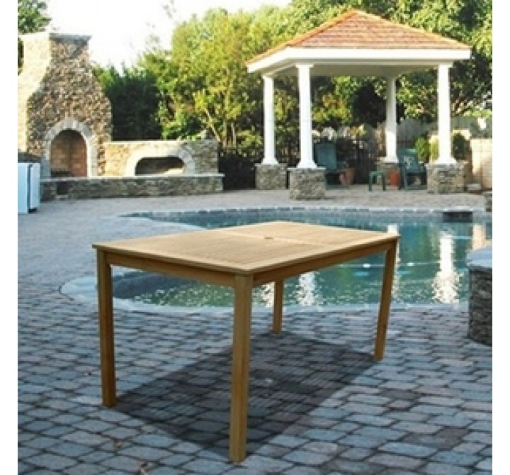Vifah Modern Patio Renaissance Outdoor Hand-scraped Hardwood Rectangular Table