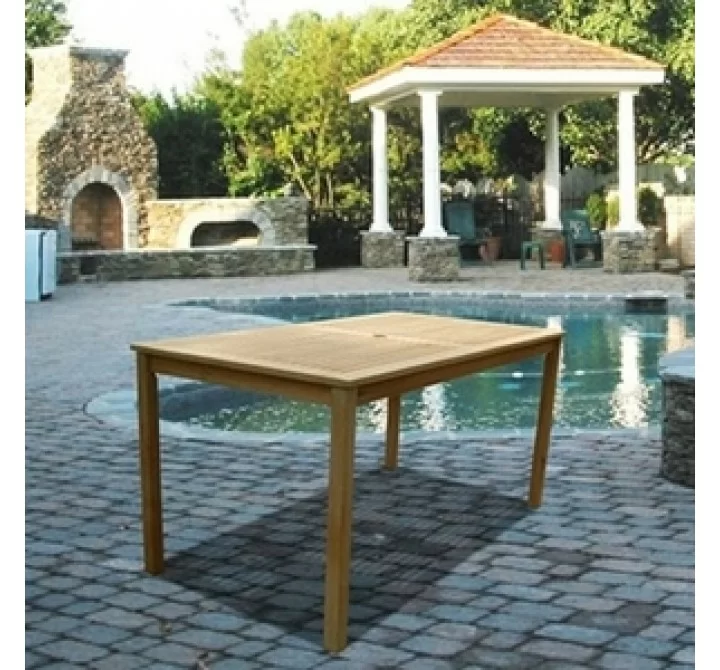 Vifah Modern Patio Renaissance Outdoor Hand-scraped Hardwood Rectangular Table