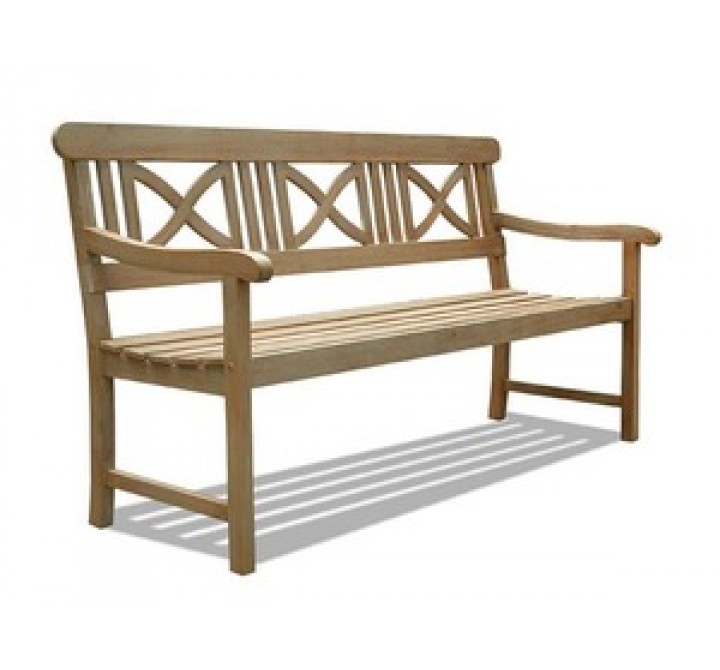 Vifah Modern Patio Renaissance Outdoor Hand-scraped Hardwood Bench