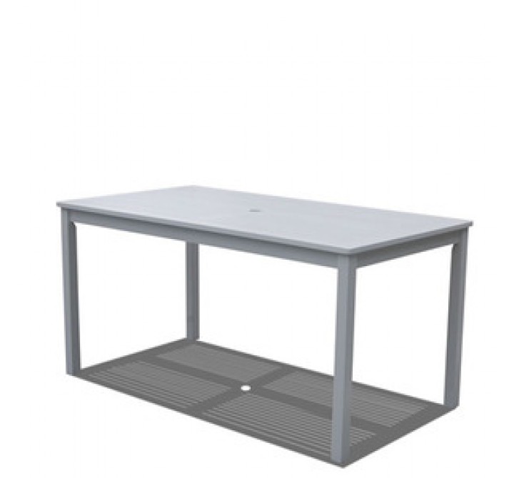 Vifah Modern Patio Bradley Outdoor Wood Rectangular Dining Table