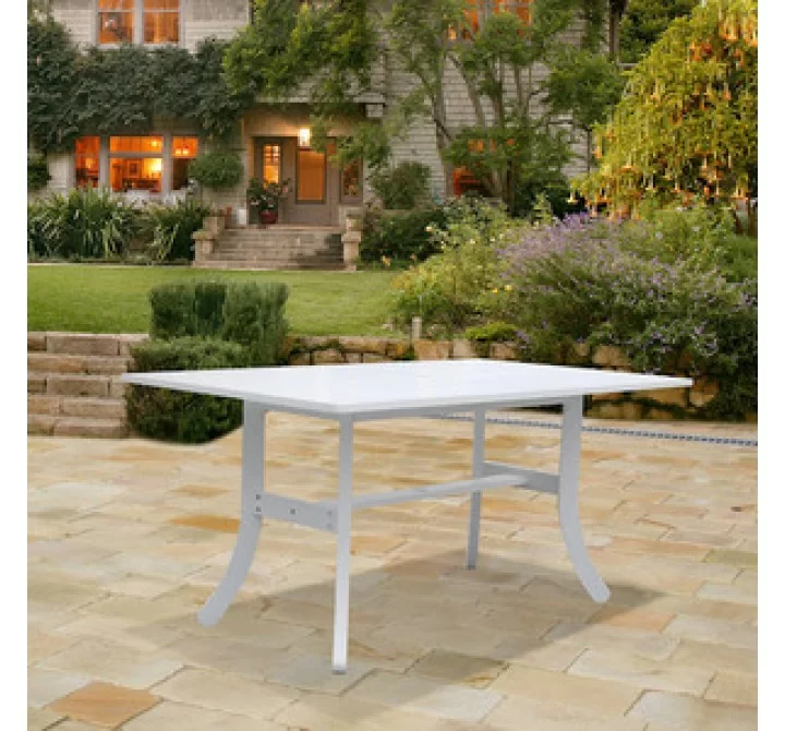 Vifah Modern Patio Bradley Outdoor Wood Rectangular Dining Table