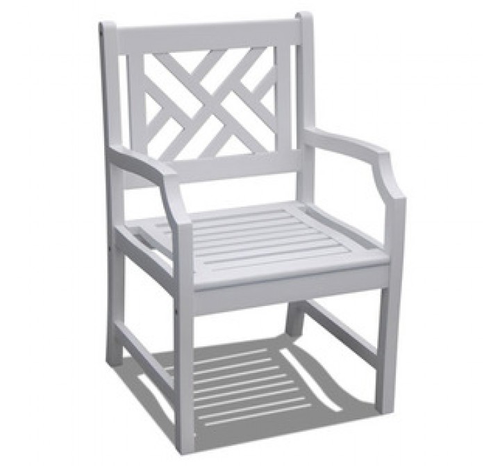 Vifah Modern Patio Bradley Outdoor Wood Armchair