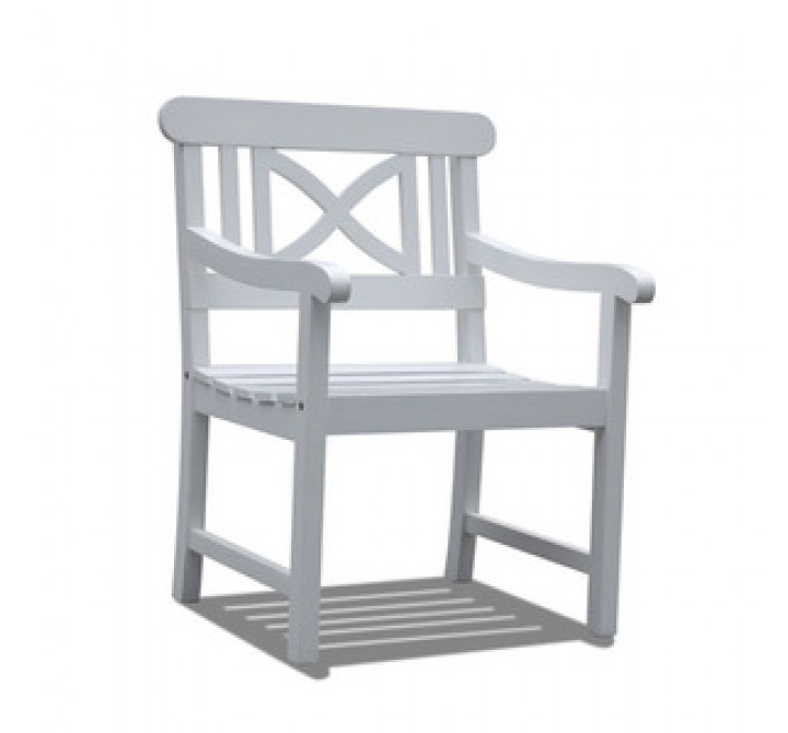 Vifah Modern Patio Bradley Outdoor Wood Armchair