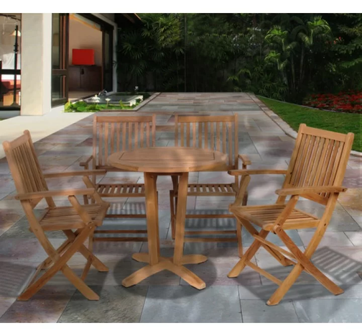 International Home Miami Amazonia Kansas 5 pc Teak Dining Set