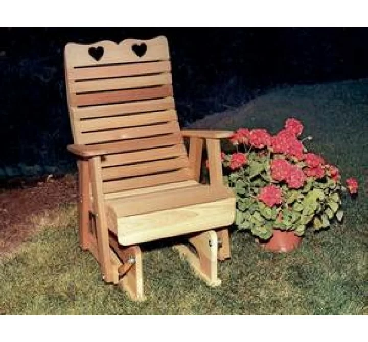 Creekvine Designs Cedar Royal Country Hearts Glider Chair
