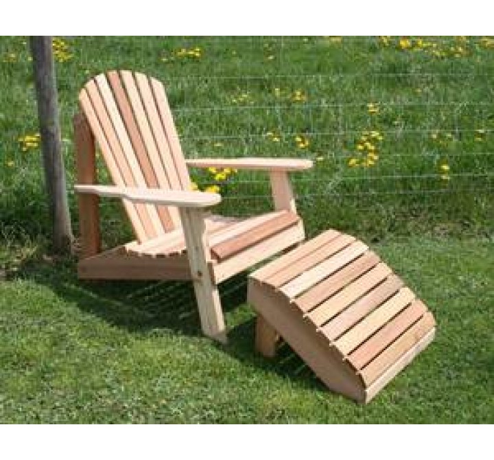 Creekvine Designs Cedar American Forest Adirondack Chair & Footrest Set