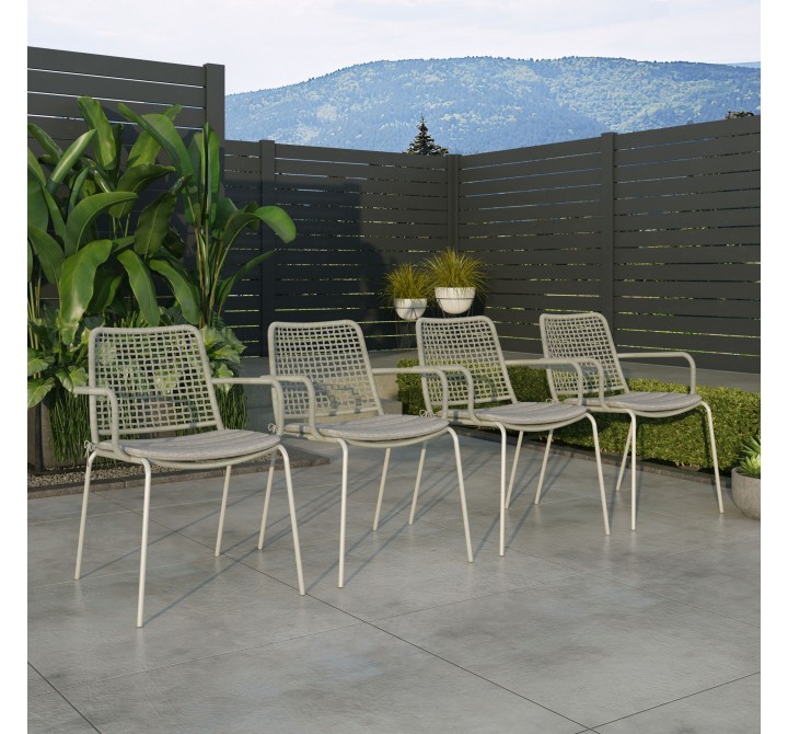 Internaitonal Home Miami Amazonia 4-Piece Chairs Set | Ideal for Outdoors and Indoors