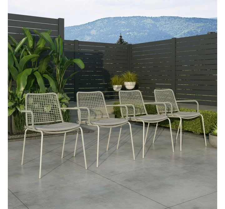 Internaitonal Home Miami Amazonia 4-Piece Chairs Set | Ideal for Outdoors and Indoors