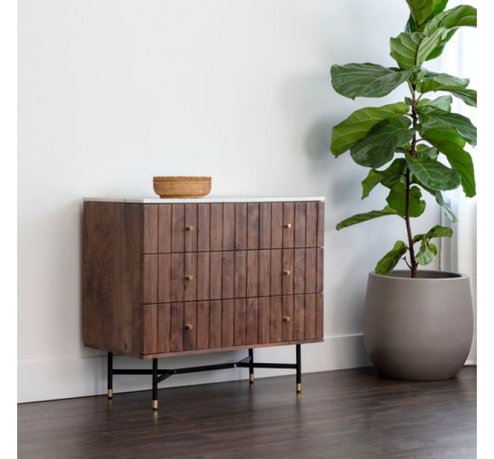 Sunpan Wellington Chest White Marble - Lifestyle