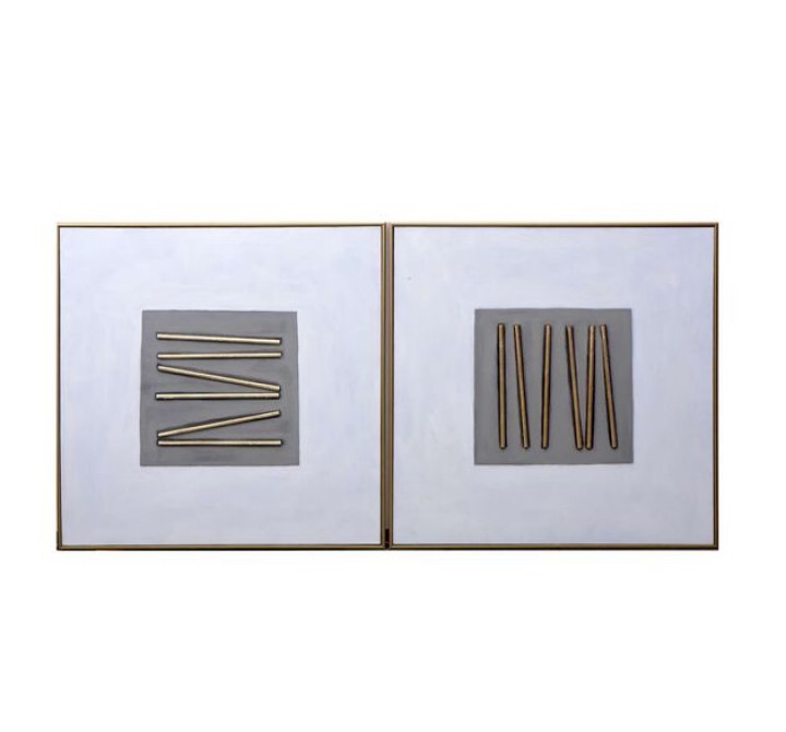 Sunpan Pick Up Sticks (set of 2) - 48" x 48" - Gold Floater Frame