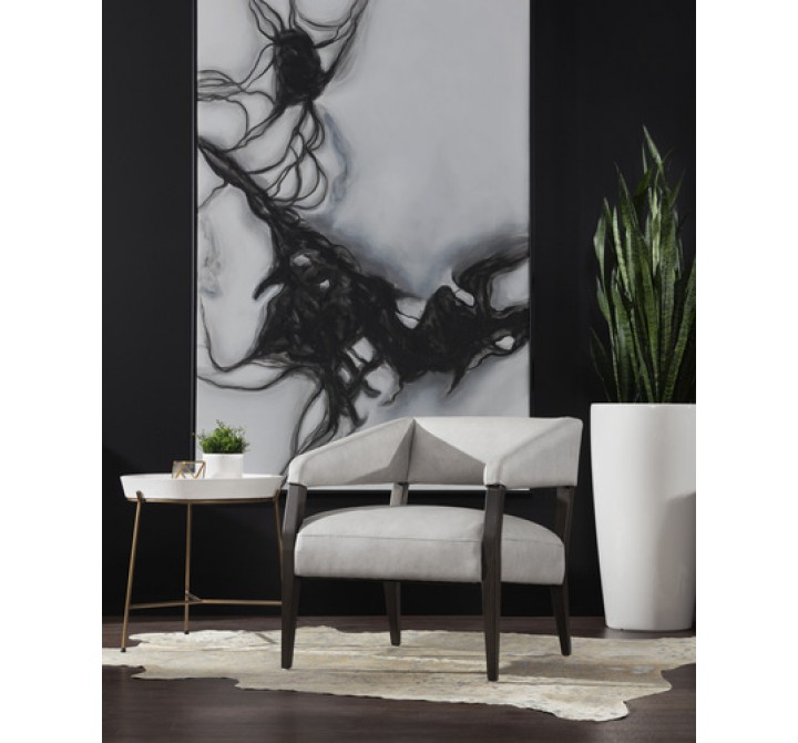 Sunpan Smoke Screen - 72" x 48" - Black Floater Frame